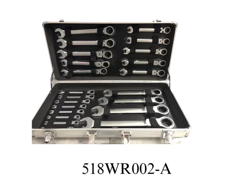 72 Tooth Flexible ratchet combination wrench-22PCS-518WR002-A