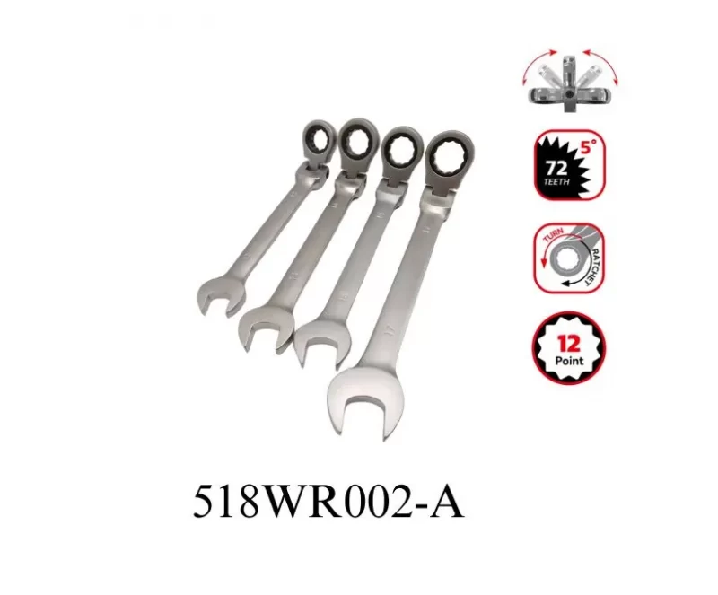 72Tooth Flexiable ratchet combination wrench-518WR002-A