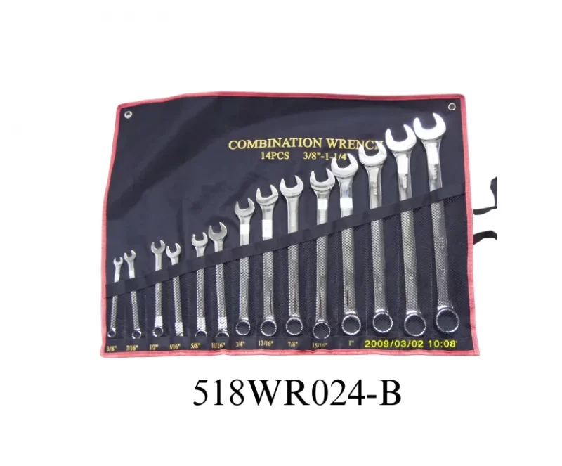 14 Pieces Mirror Polished of combination wrench-518wr024-B (1)